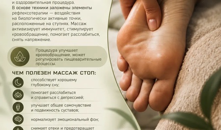 Массаж стоп «Изящная стопа»